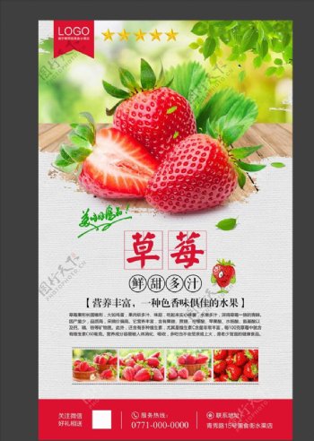 草莓展板草莓海报