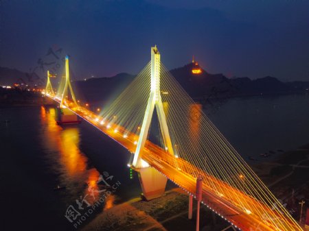夷陵长江大桥夜景