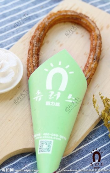 韩国粗力丝小吃绿包装