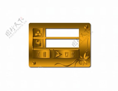 黄金质感登录窗