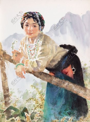 依栏的藏族少女