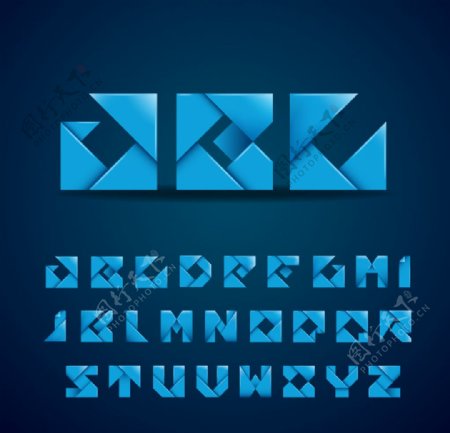 折纸大写字母