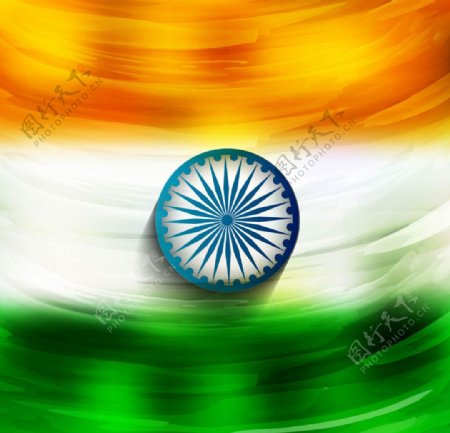 闪亮的印度国旗图案