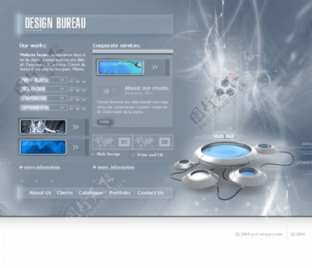 外国机械UI创意设计网页模板