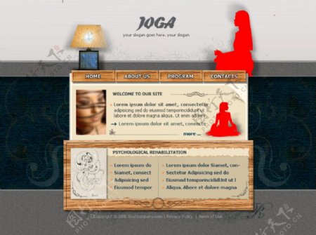 国外瑜伽练习网页设计素材模板
