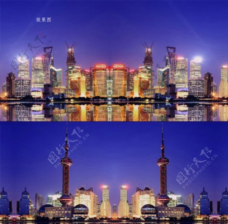 上海东方明珠高楼夜景动态视频