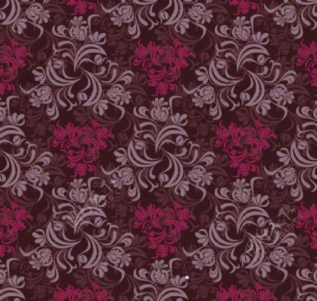 紫色和红色花朵组成的底纹素材