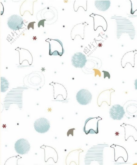 素雅北极熊背景图案