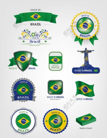 巴西国旗图案图标