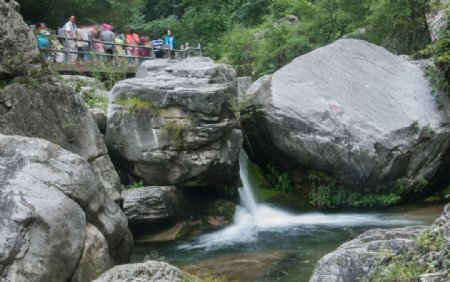 云台山自然风景溪水