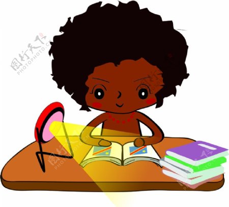 读书非洲小孩看书非洲小孩