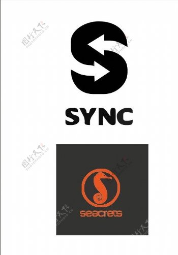 字母S形logo