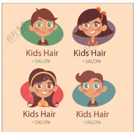 儿童头发标志