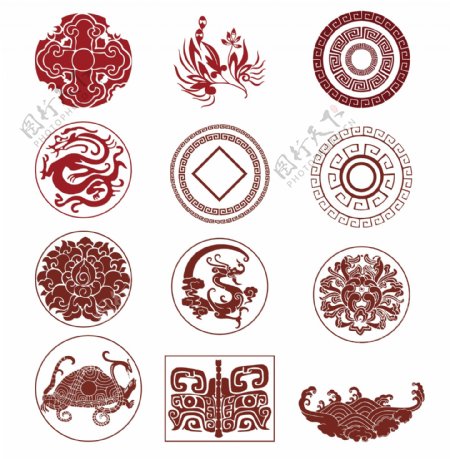 传统纹饰中国风花纹