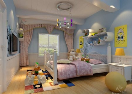 3D儿童房效果图