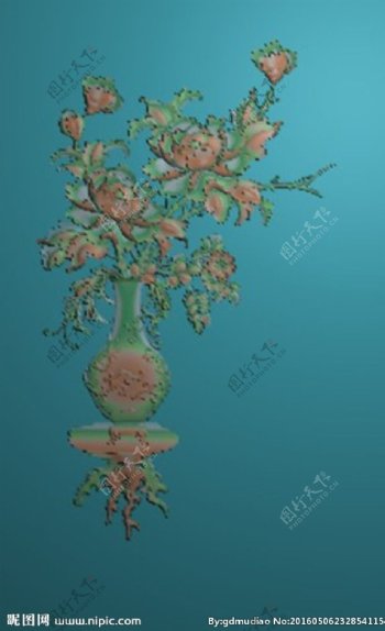 牡丹花花瓶