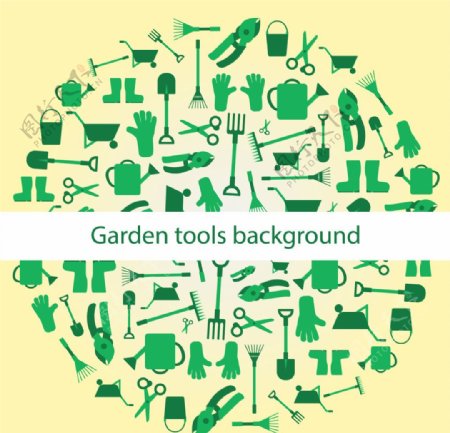 花园园艺工具设计矢量素材