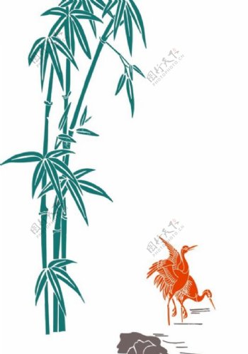 硅藻泥花纹竹