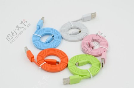 彩色面条线数据线USB线