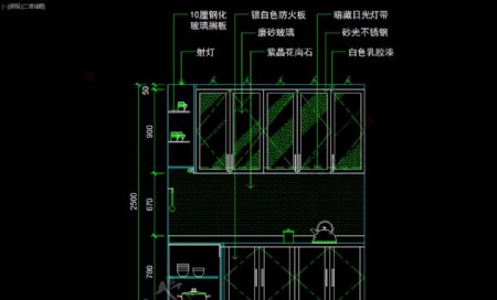 室内图块厨房立剖面