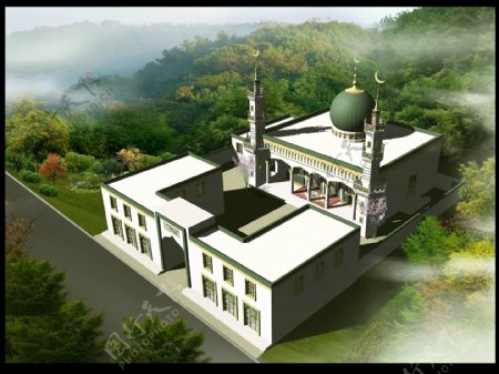 清真寺鸟瞰图
