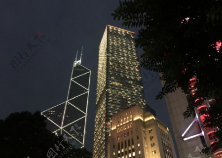 香港中环中银大厦夜景