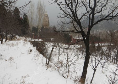雪中嵩岳寺