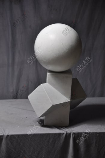 石膏复合几何体球体