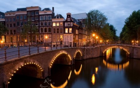 阿姆斯特丹黄昏景色