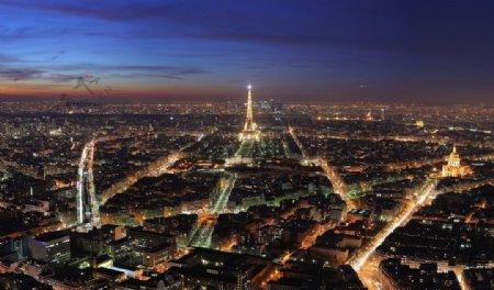 巴黎夜景俯瞰