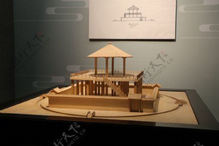 隋唐遗址公园房屋模型