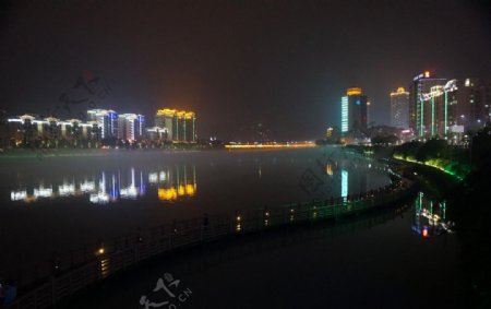 河源东江夜景