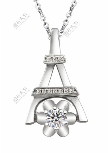 巴黎铁塔钻石吊坠