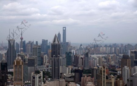 上海市中心俯瞰