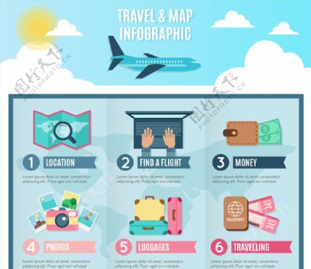 创意旅行度假信息图矢量素材