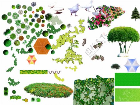 园林景观设计素材平面效果图