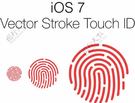 iOS7指纹矢量素材