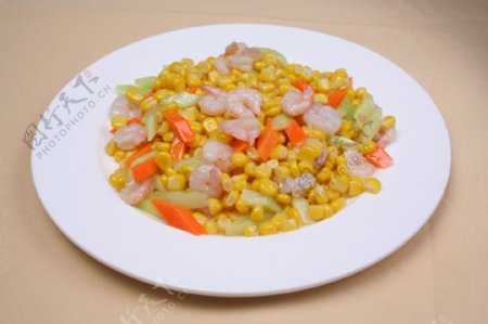 嫩玉米炒虾仁