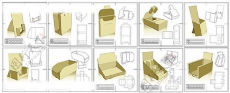 10款包装盒与包装常用标志矢量素材