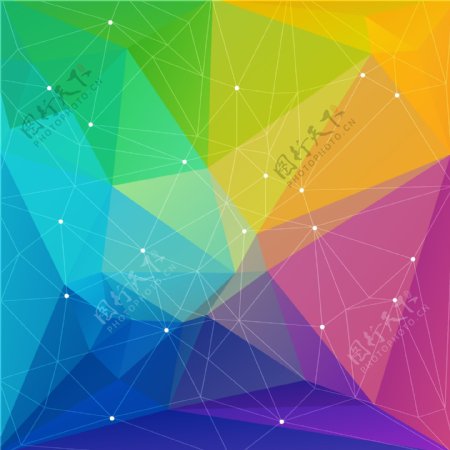 彩色几何背景渲染背景矢量EPS素材