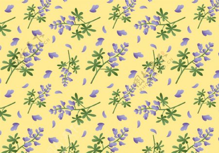 清新唯美紫色花卉背景素材