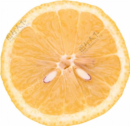半个切开的柠檬图片