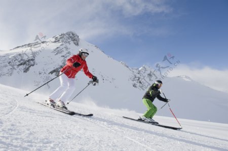 滑雪的生活人物摄影图片
