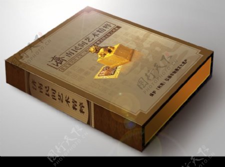 古典书籍包装画册封面展开分层图