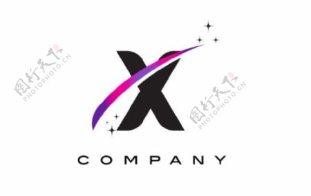 X字母logo设计图片