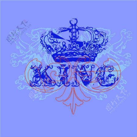 王冠花纹图案设计