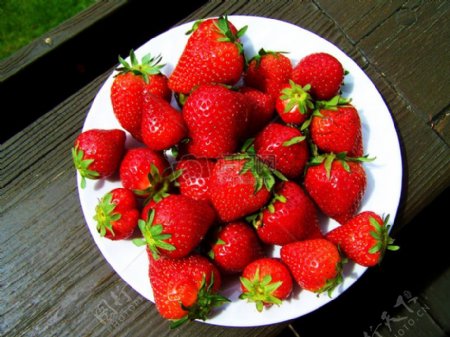 碟子里的草莓
