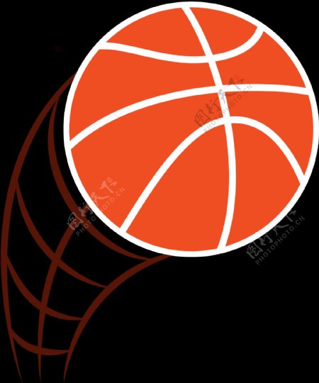 手绘红色篮球插图免抠png透明图层素材