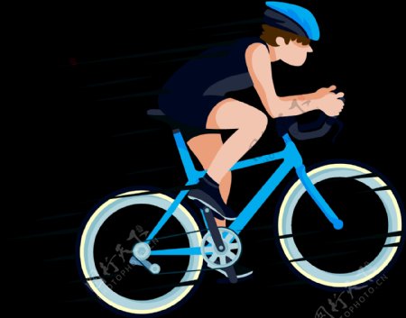 车手高速骑自行车免抠png透明图层素材