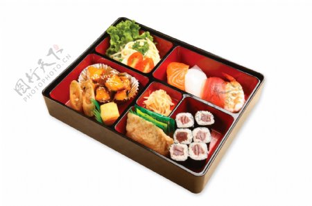 盒子里的日本料理图片